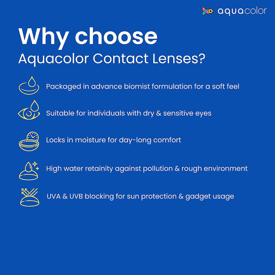 Aqua Color Contact Lenses MYSTERY HAZEL