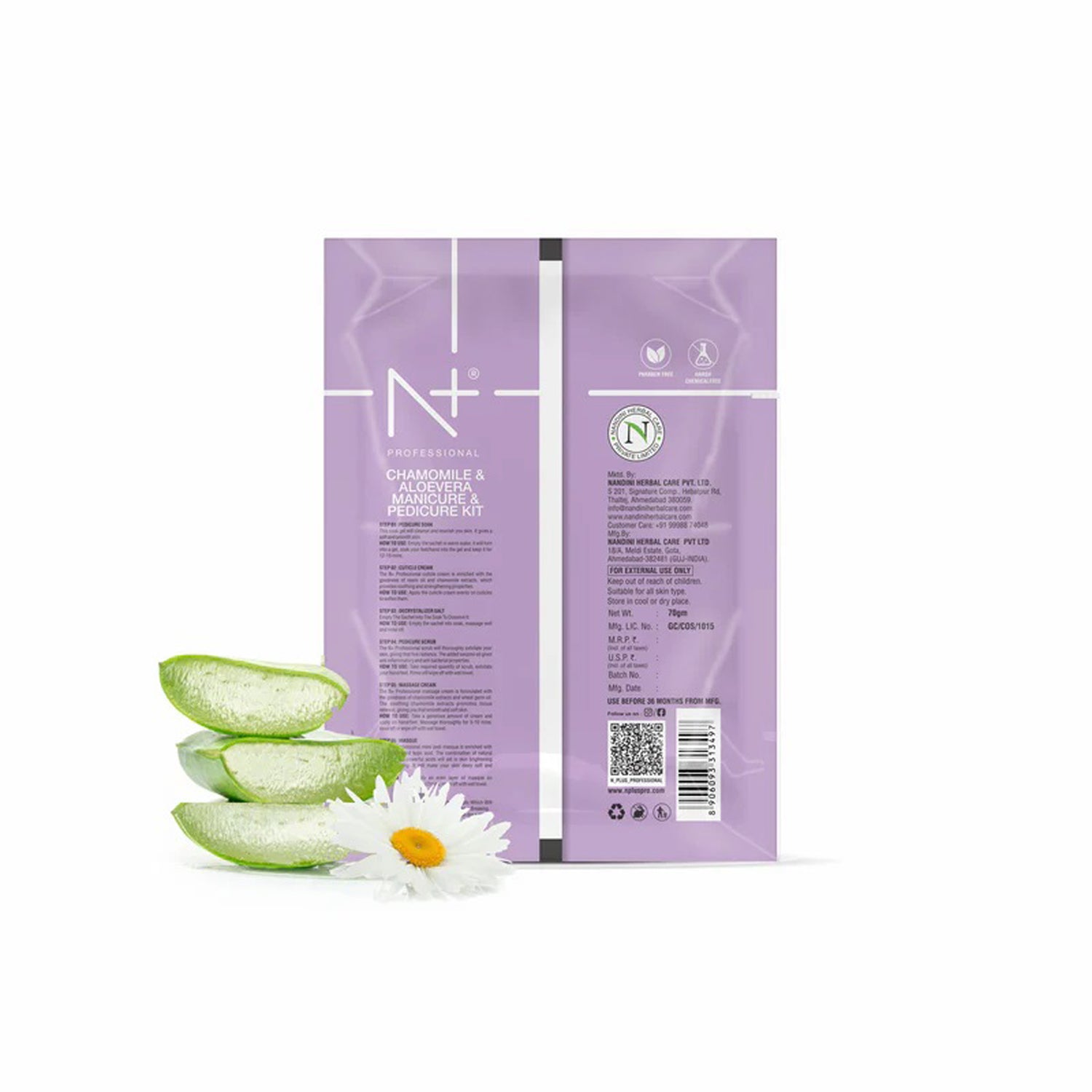 N+ Chamomile Aloevera Manicure & Pedicure Kit 70Gm