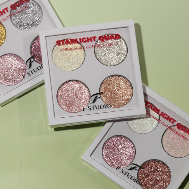 F Studio Starlight Quad Four High - Shine Glitter Shades /-/01 Celestial Glow