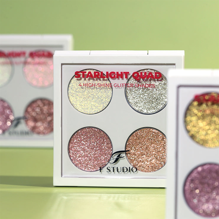 F Studio Starlight Quad Four High - Shine Glitter Shades /-/01 Celestial Glow
