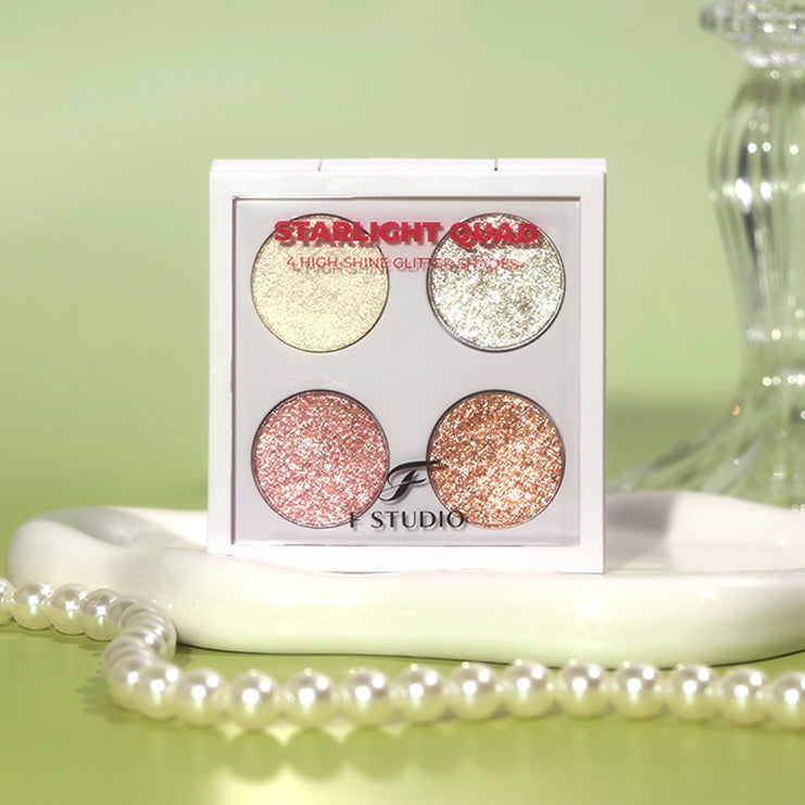F Studio Starlight Quad Four High - Shine Glitter Shades /-/01 Celestial Glow
