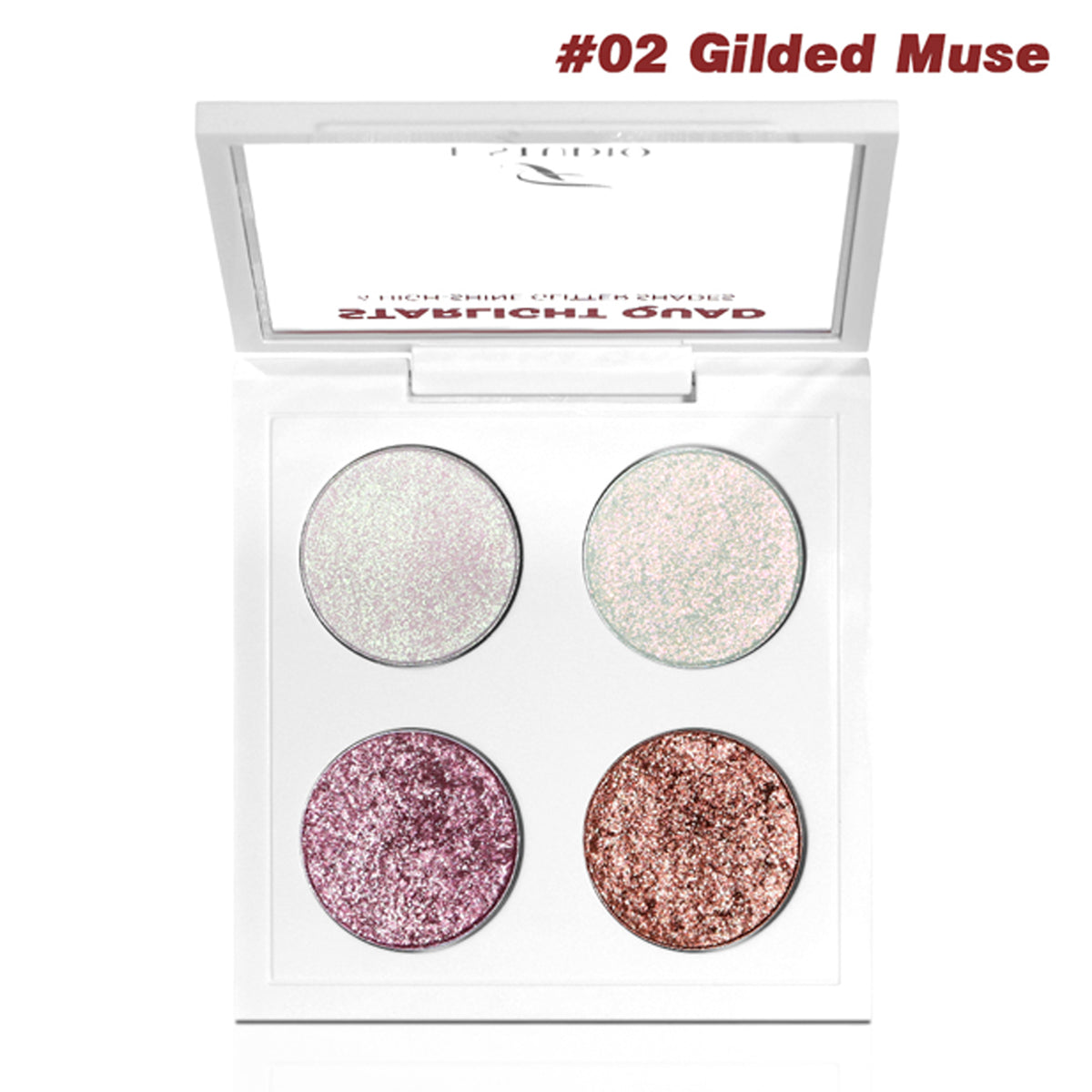 F Studio Starlight Quad Four High - Shine Glitter Shades /-/02 Gilded Muse