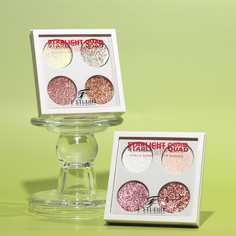 F Studio Starlight Quad Four High - Shine Glitter Shades /-/02 Gilded Muse