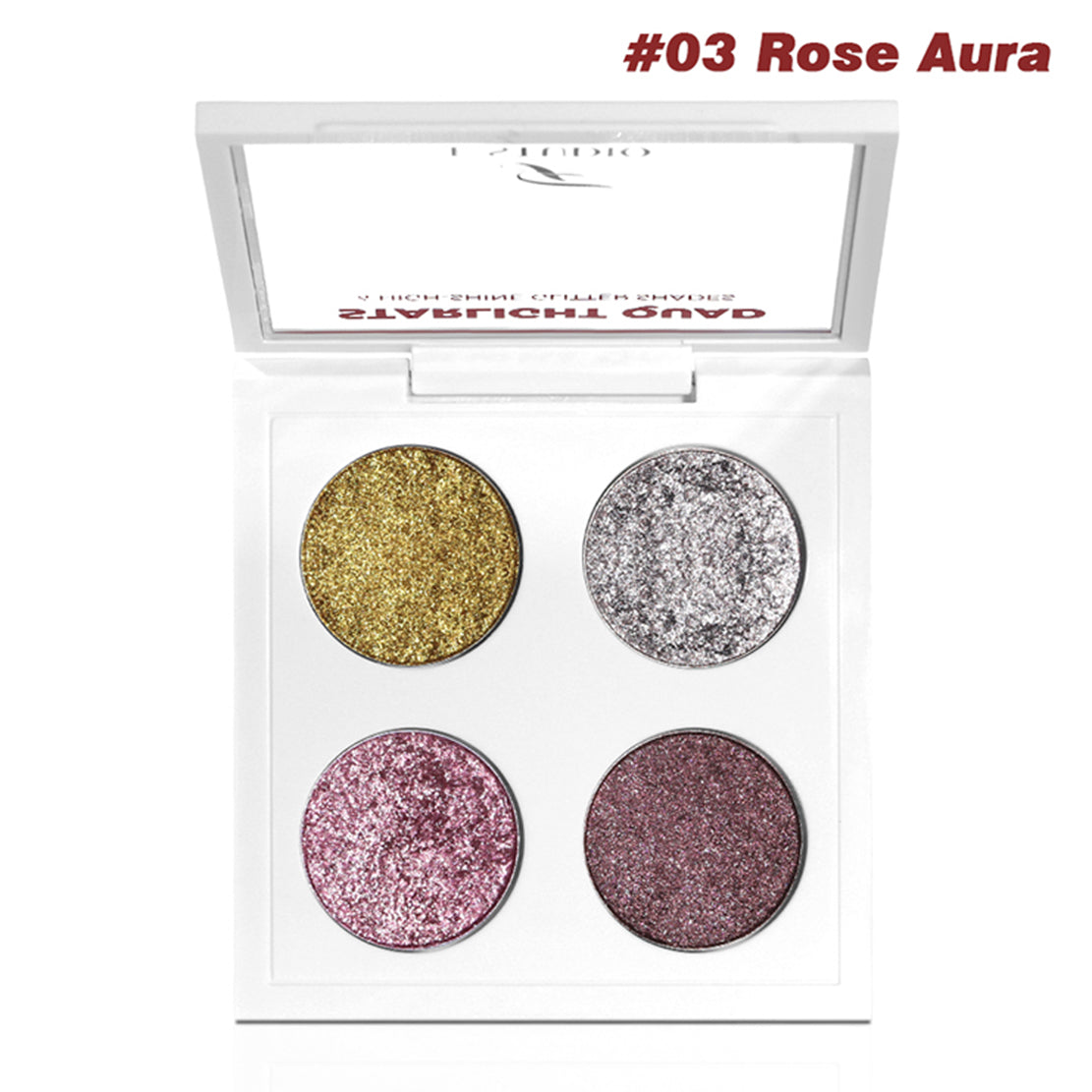 F Studio Starlight Quad Four High - Shine Glitter Shades /-/03 Rose Aura