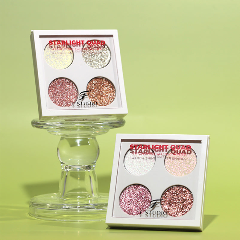 F Studio Starlight Quad Four High - Shine Glitter Shades /-/03 Rose Aura