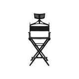Foldable Makeup Chair With Headrest Black sbc 03