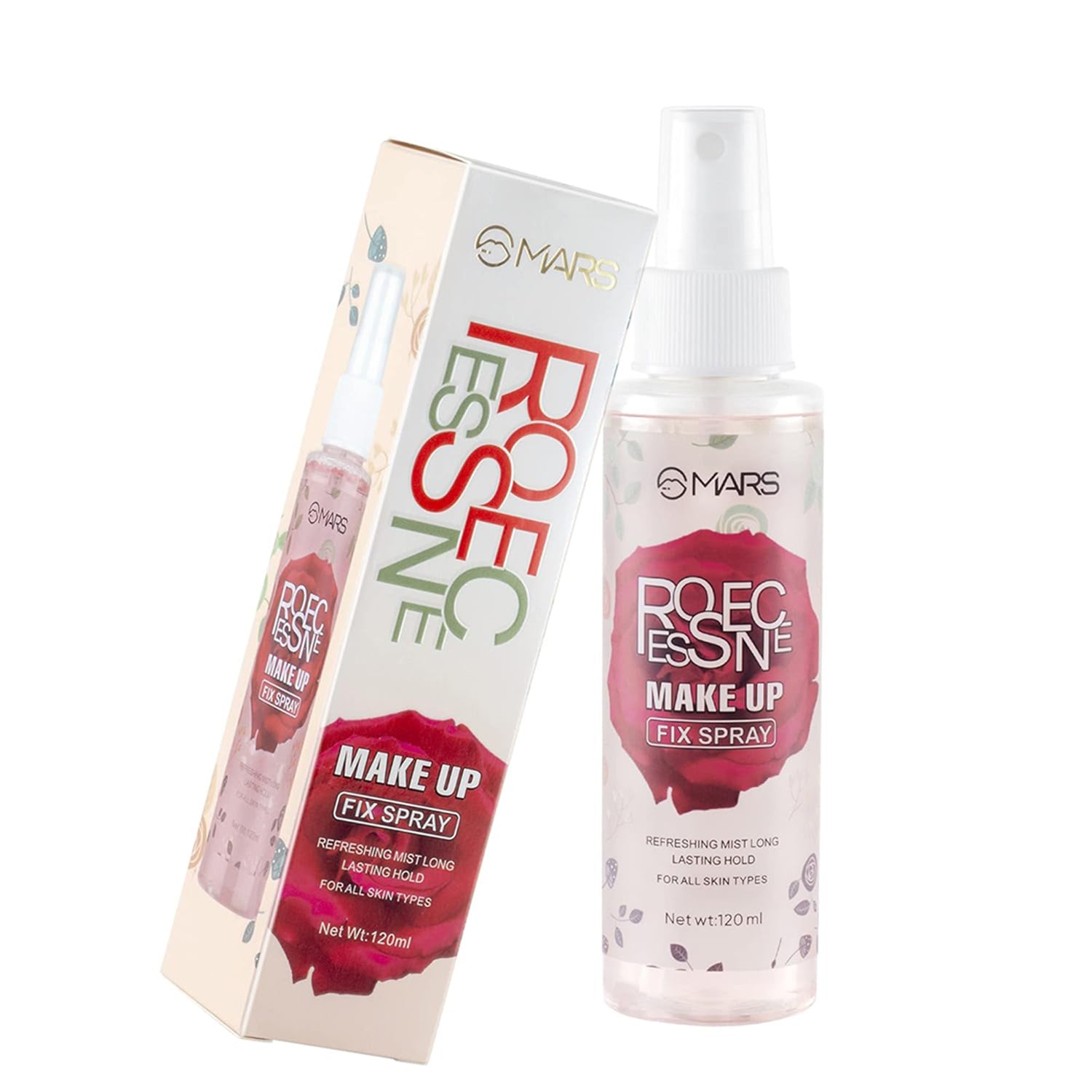 Mars Rose Essence Makeup Fixer Spray Primer 120ML