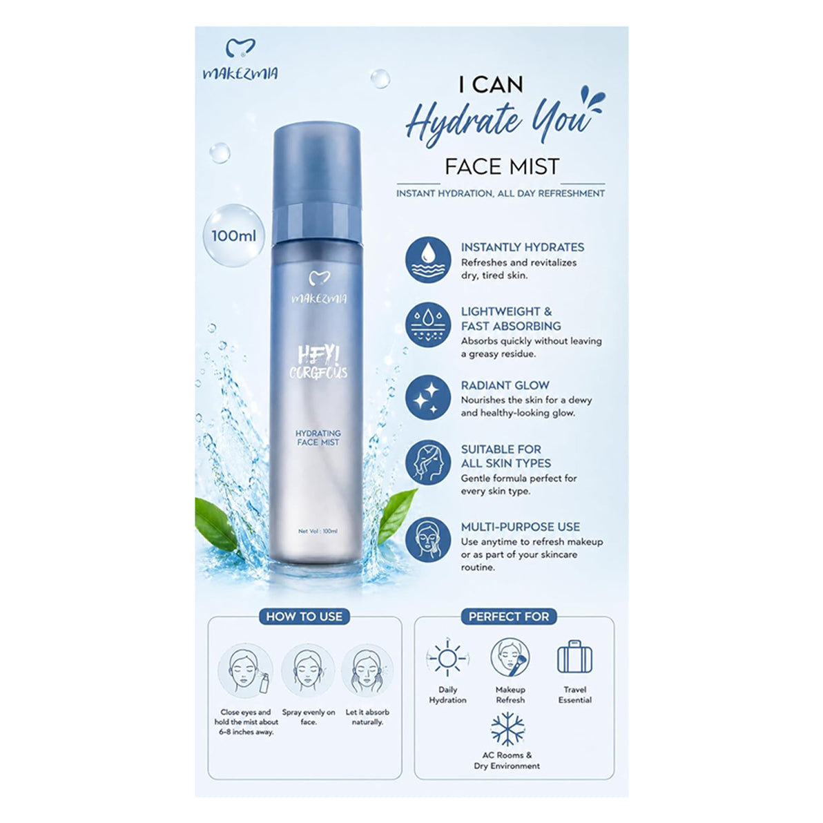 Makezmia Hey Gorgeous Hydrating Face Mist