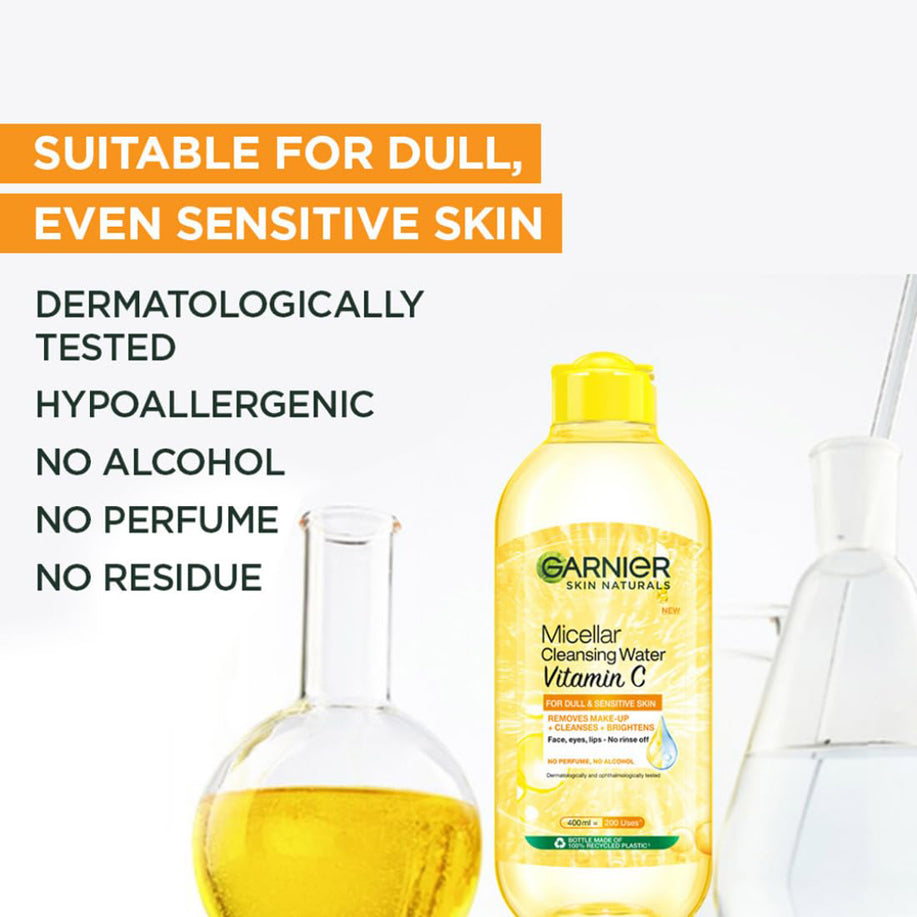 Garnier Vitamin C Micellar Water For Dull & Sensitive Skin