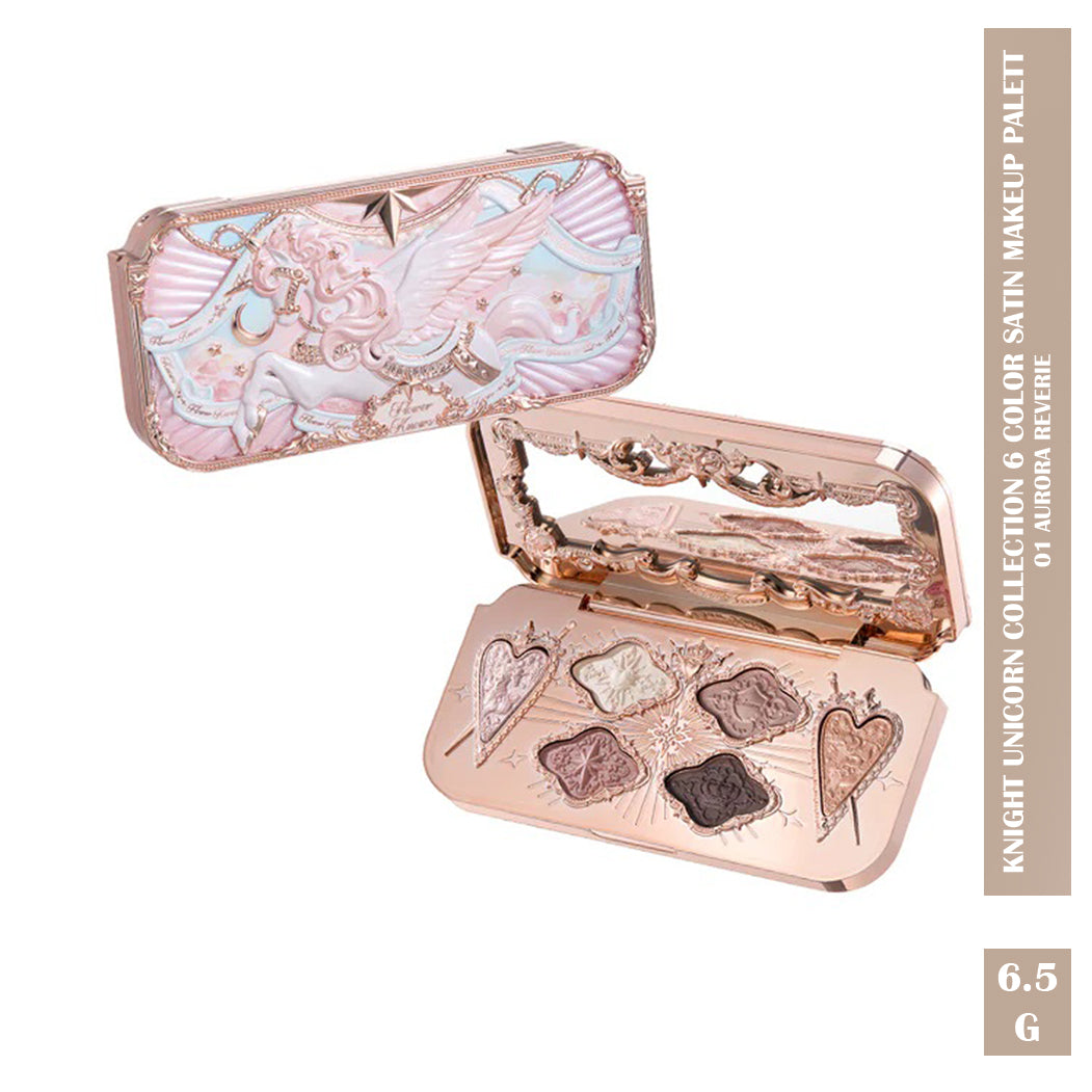 Flower Knows Knight Unicorn Collection 6 Color Satin Makeup Palette 6.5g