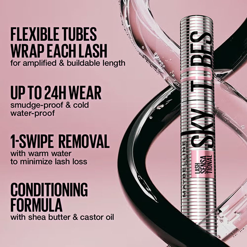 Maybelline Lash Sensational Sky Tubes Tubing Mascara - Very Black 7 ML