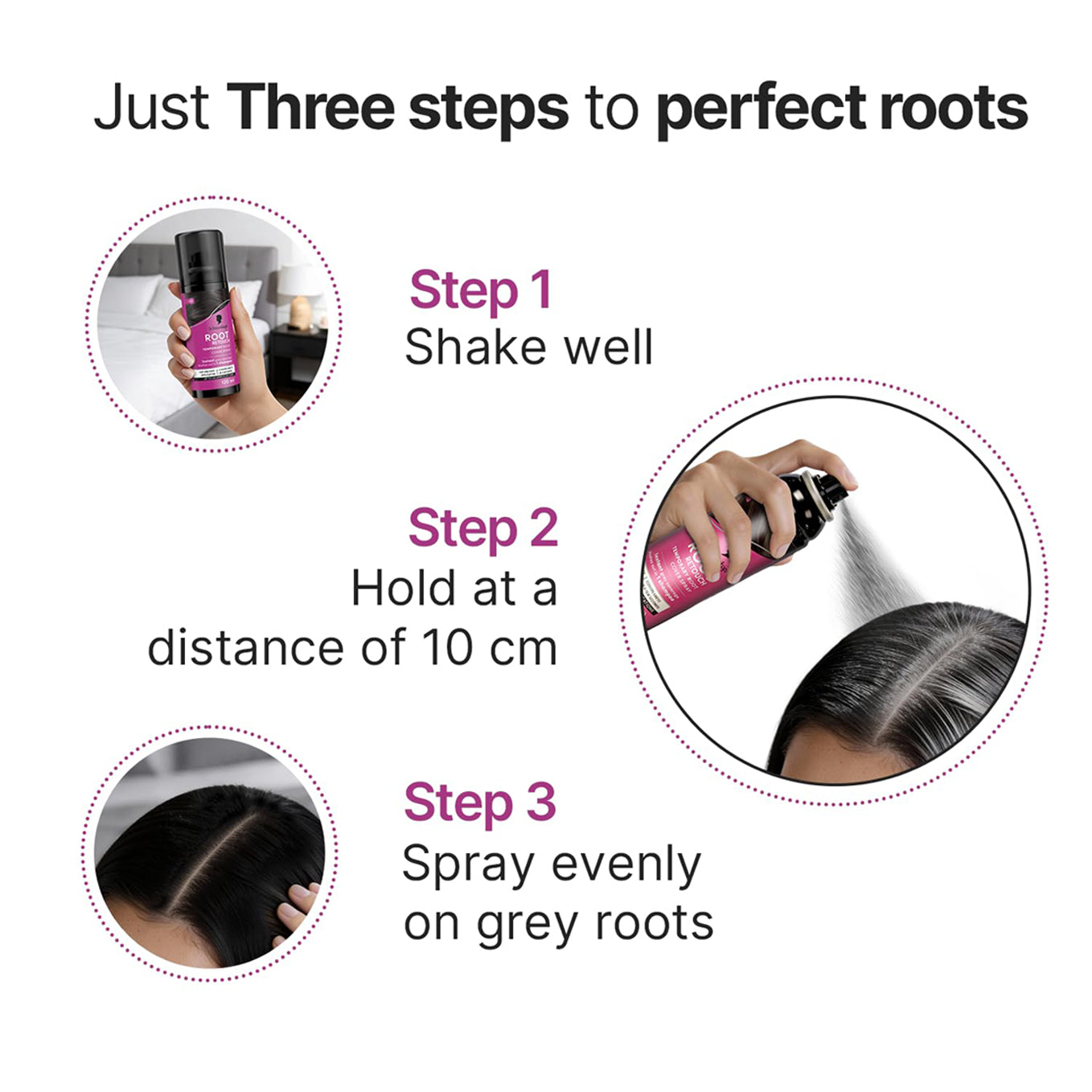 Schwarzkopf Root Retouch Temporary Root Cover Spray for Instant Grey Coverage 120ML