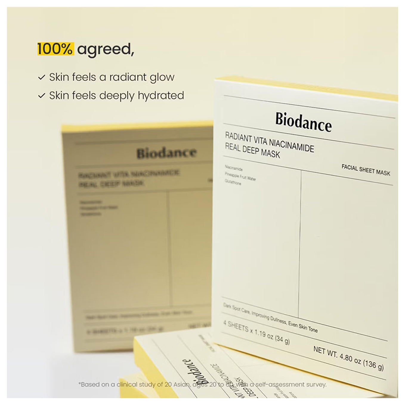 Biodance Radiant Vita Niacinamide Real Deep Mask 34g
