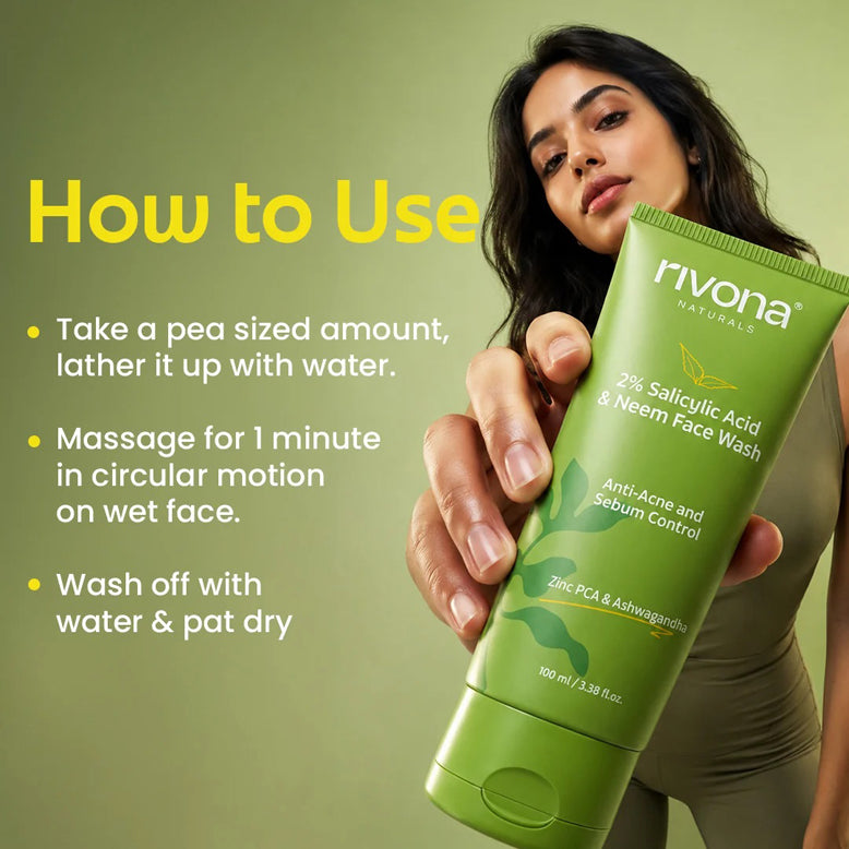 Rivona 2Per Salicylic Acid & Neem Face Wash 100ML