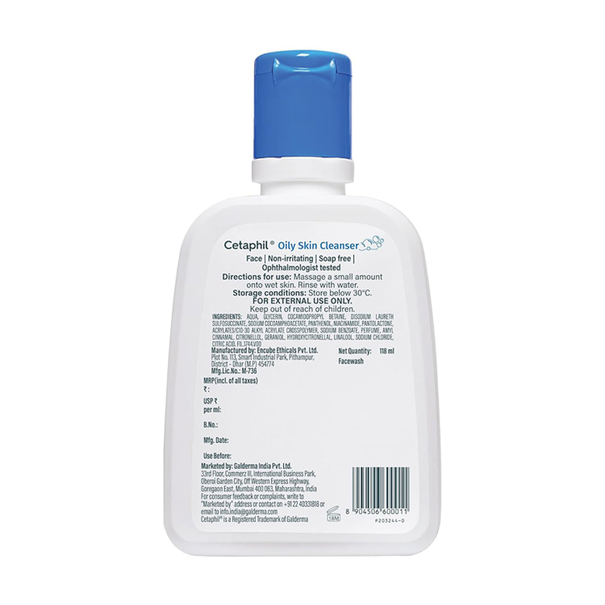 Cetaphil Oily Skin Cleanser Combination To Oily Sensitive Skin