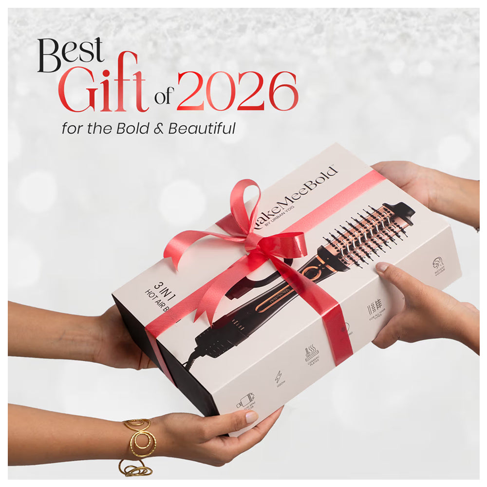 UrbanYog MakeMeeBold Hair Dryer and Volumizer Hot Air 3 in 1 Styling Brush - Rose Gold