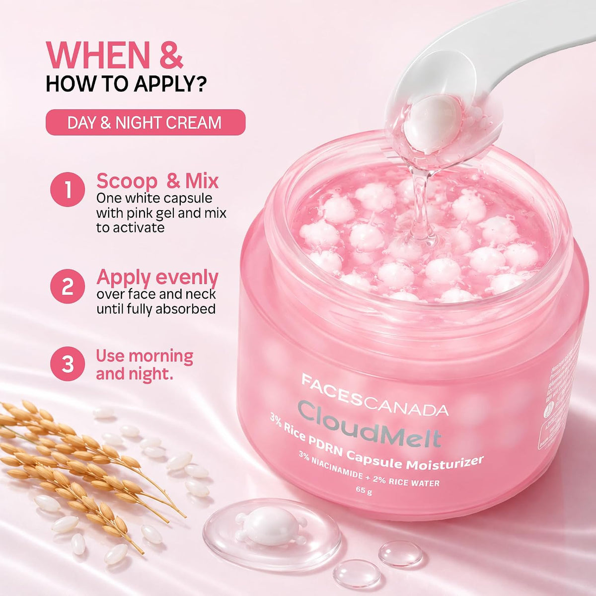 Faces Canada CloudMelt 3Per Rice PDRN Capsule Moisturizer 65G