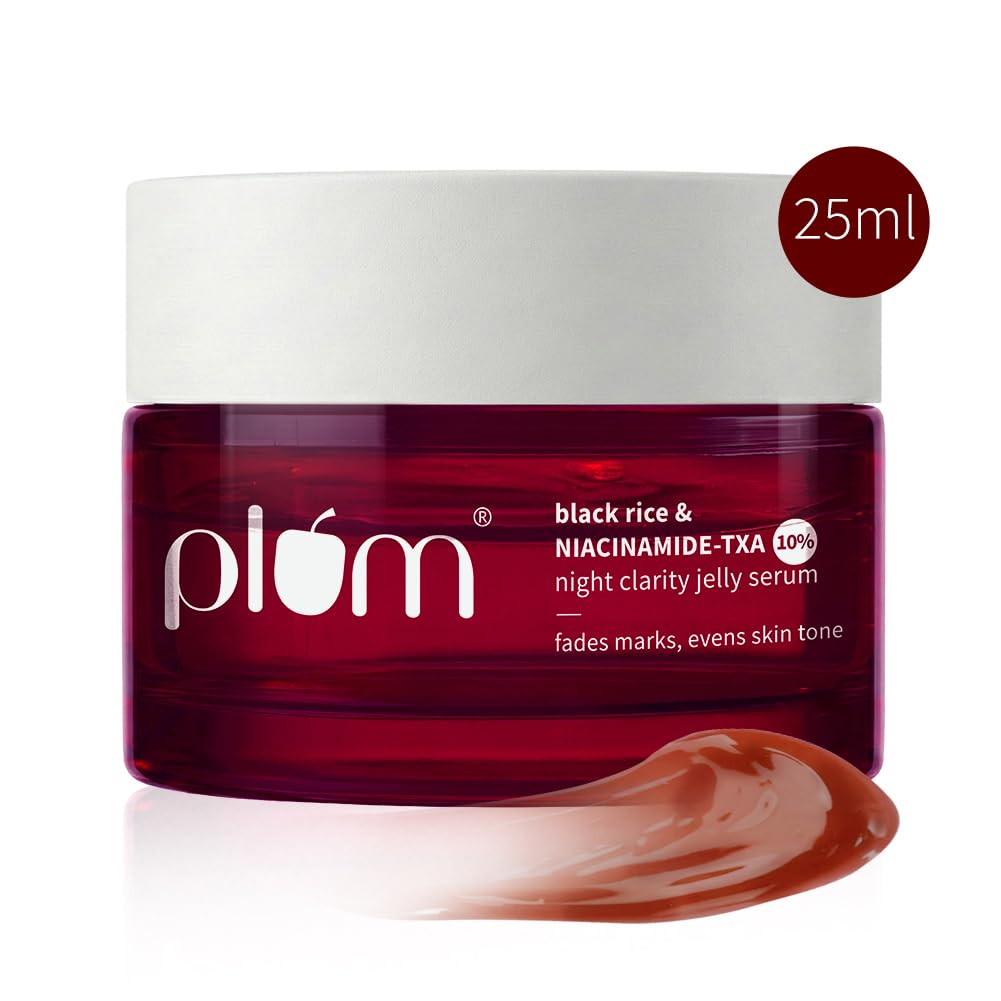 Plum Black Rice & 10Per Niacinamide-TXA Night Clarity Jelly Serum