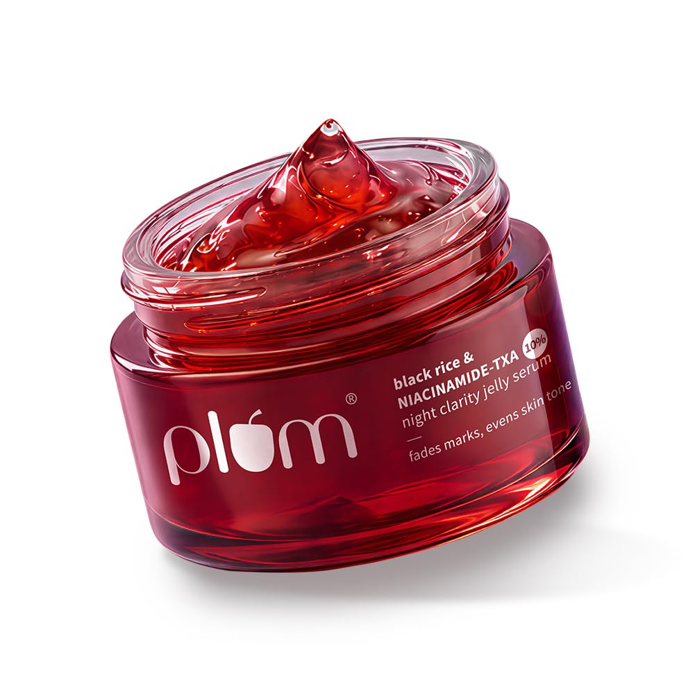 Plum Black Rice & 10Per Niacinamide-TXA Night Clarity Jelly Serum