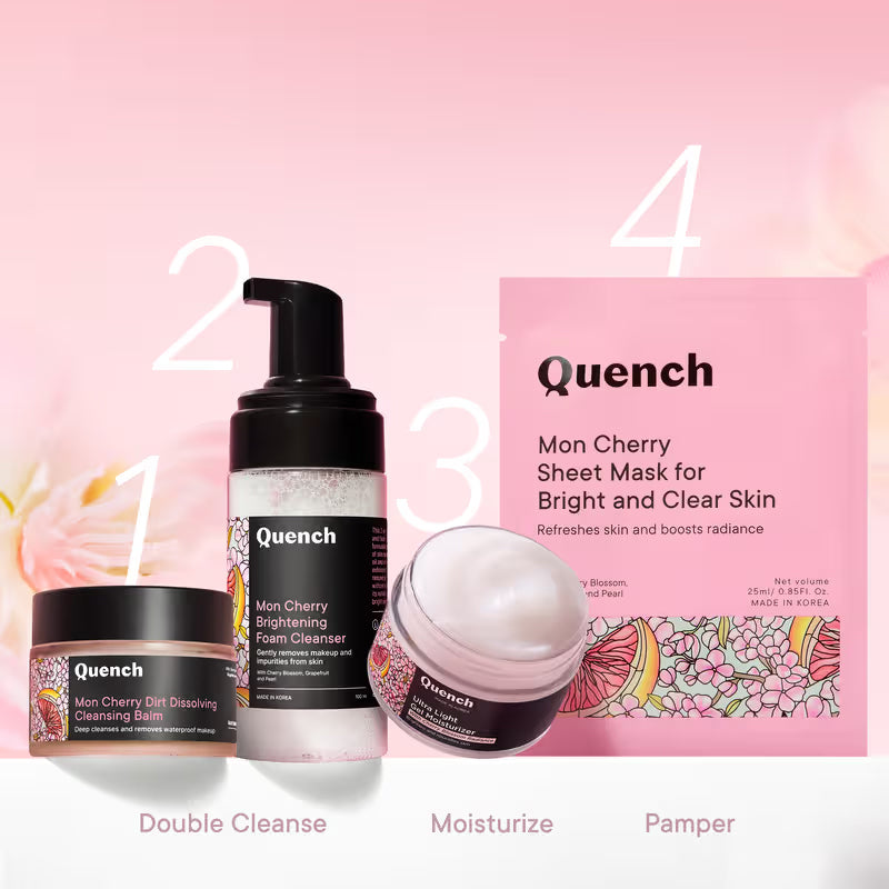 Quench Dirt Dissolving Cleansing Balm with Cherry Blossom to Remove Makeup & Sunscreen