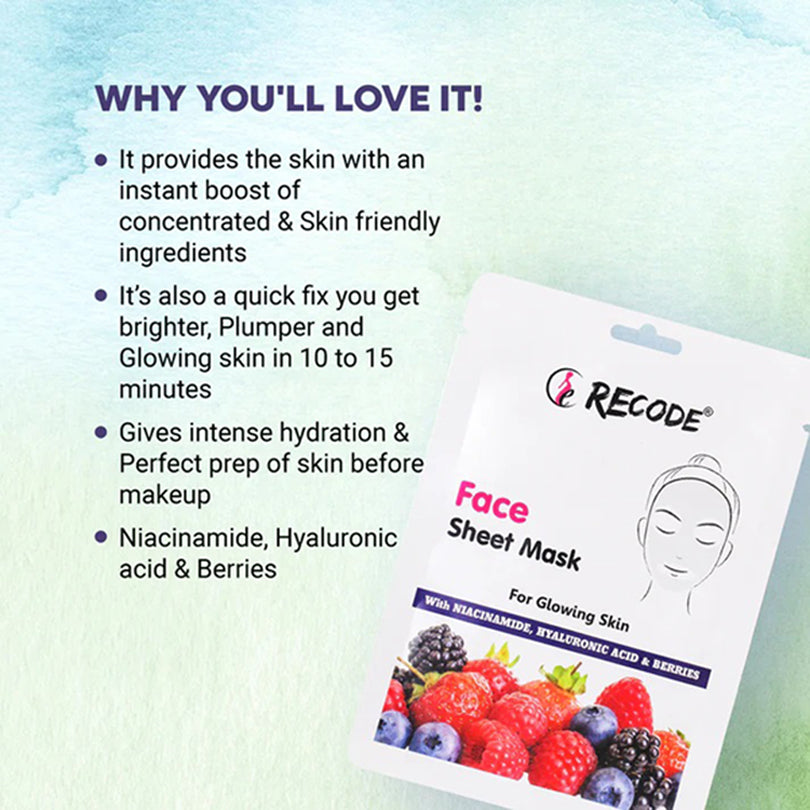 Recode Face Sheet Mask 1 20G