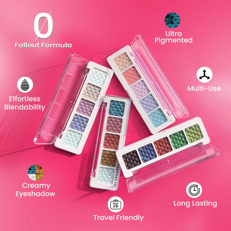Shopaarel 5 Color Sparkle Eyeshadow Palette