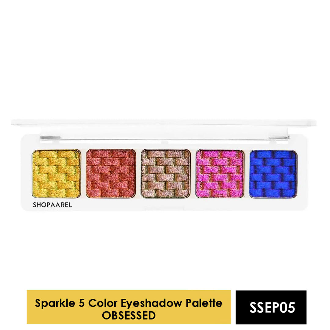 Shopaarel 5 Color Sparkle Eyeshadow Palette