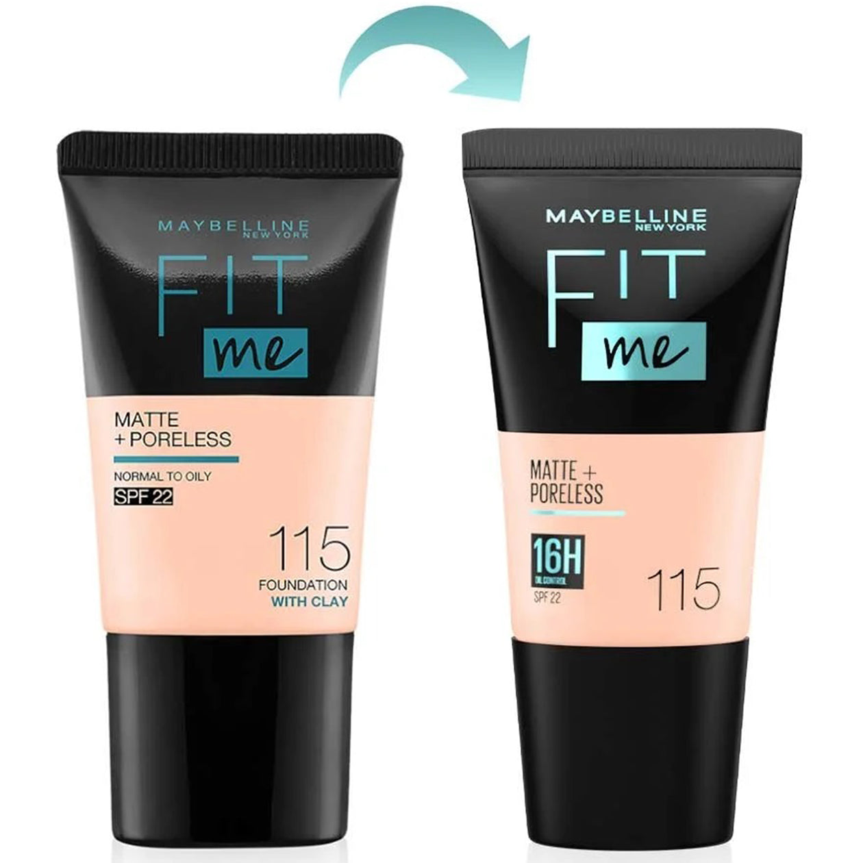 Maybelline Fit Me Matte + Poreless Liquid Foundation Tube 18Ml