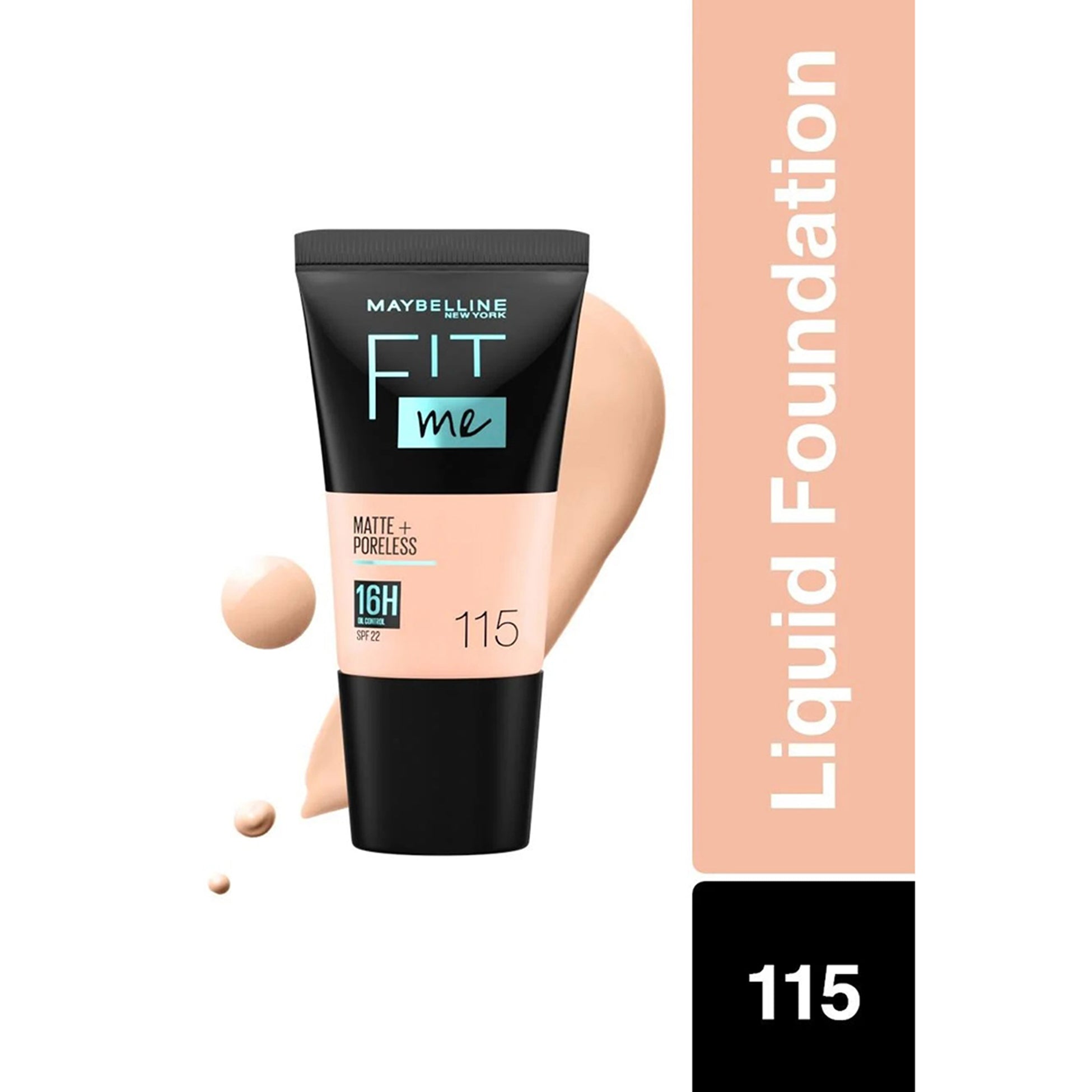 Maybelline Fit Me Matte + Poreless Liquid Foundation Tube 18Ml