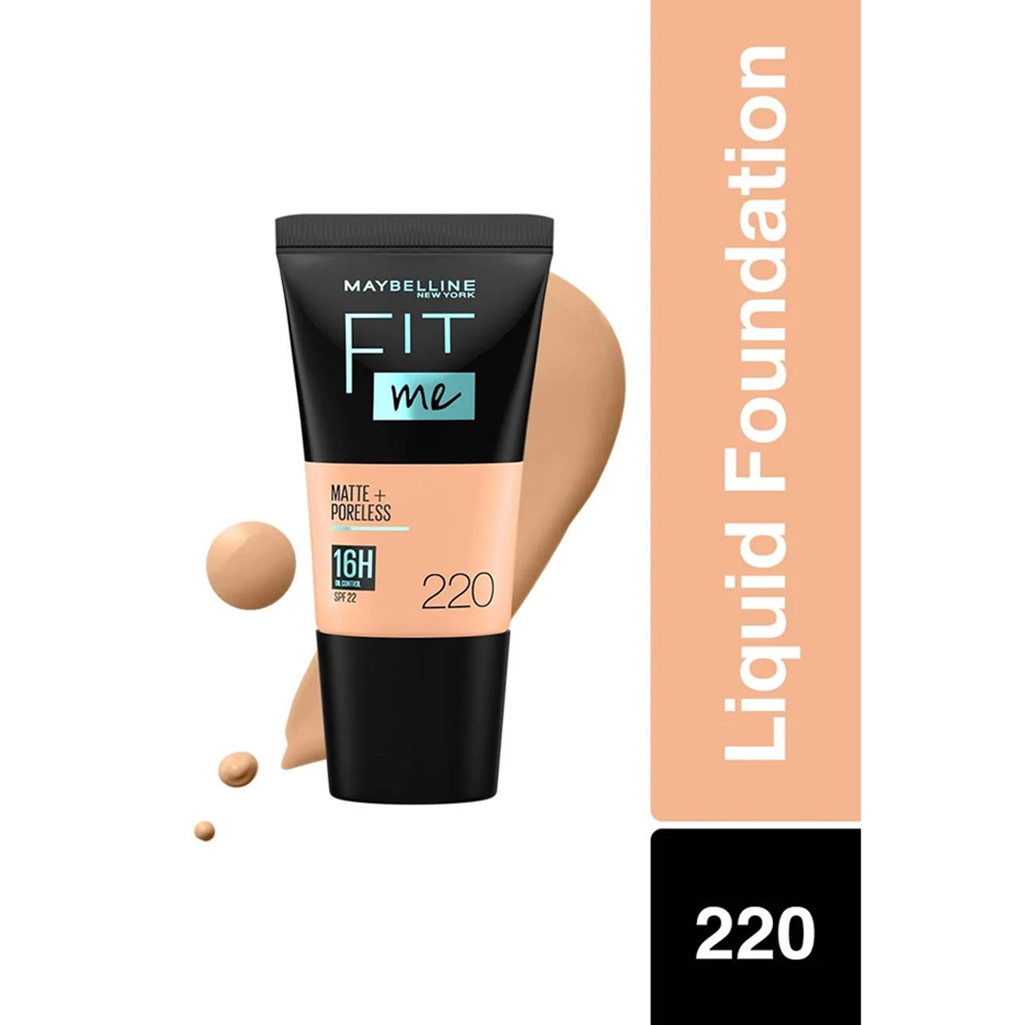 Maybelline Fit Me Matte + Poreless Liquid Foundation Tube 18Ml