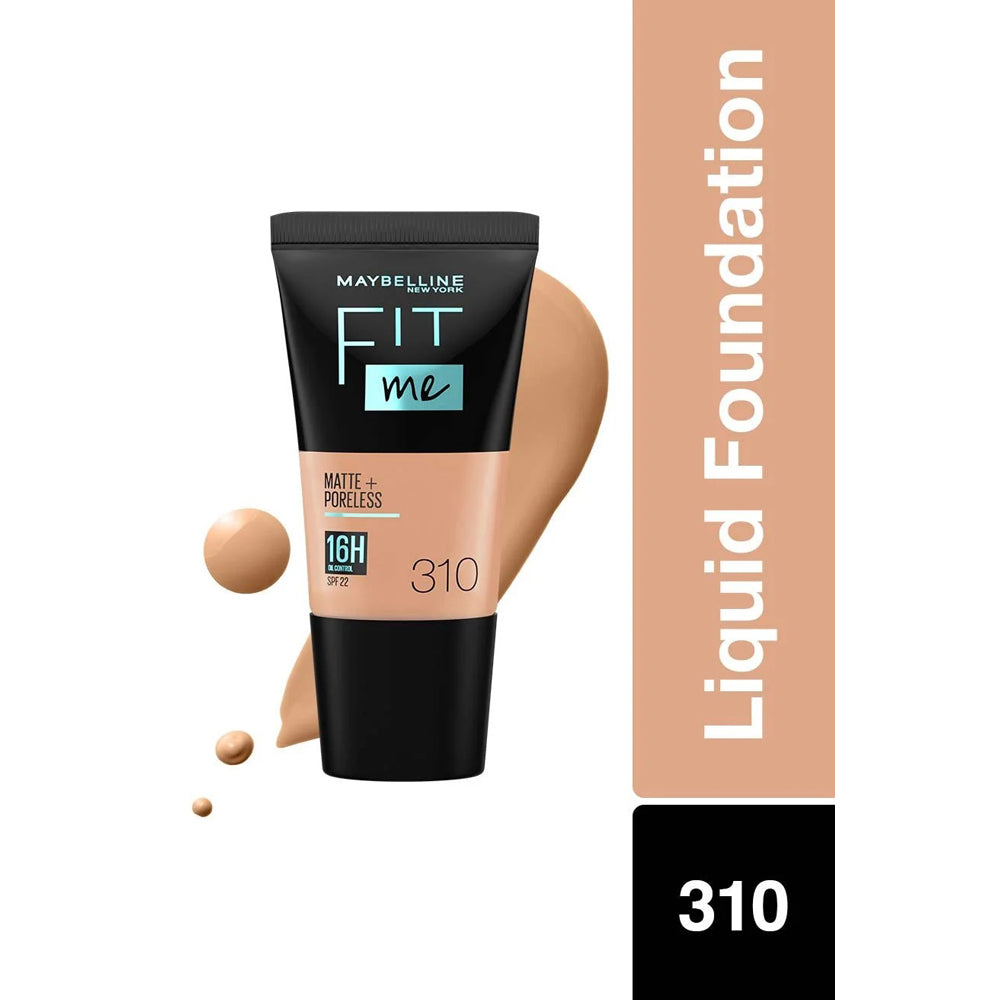 Maybelline Fit Me Matte + Poreless Liquid Foundation Tube 18Ml