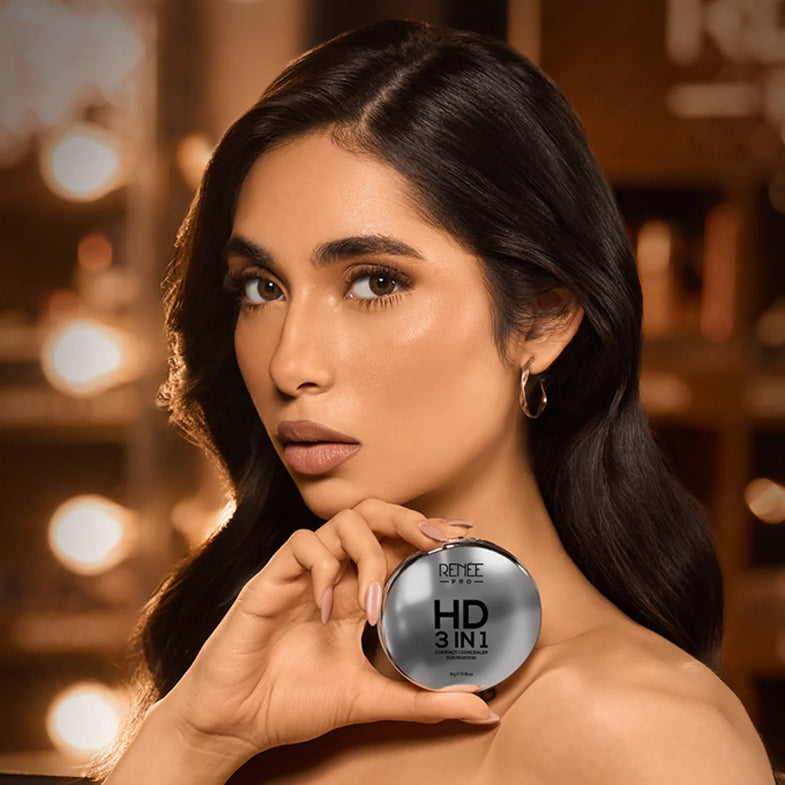 Renee Pro Hd 3-In-1 Foundation Concealer Compact 9G