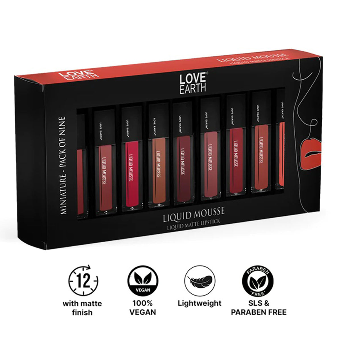 Love Earth Liquid Mousse Liquid Matte Lipstick Set 2*9Ml