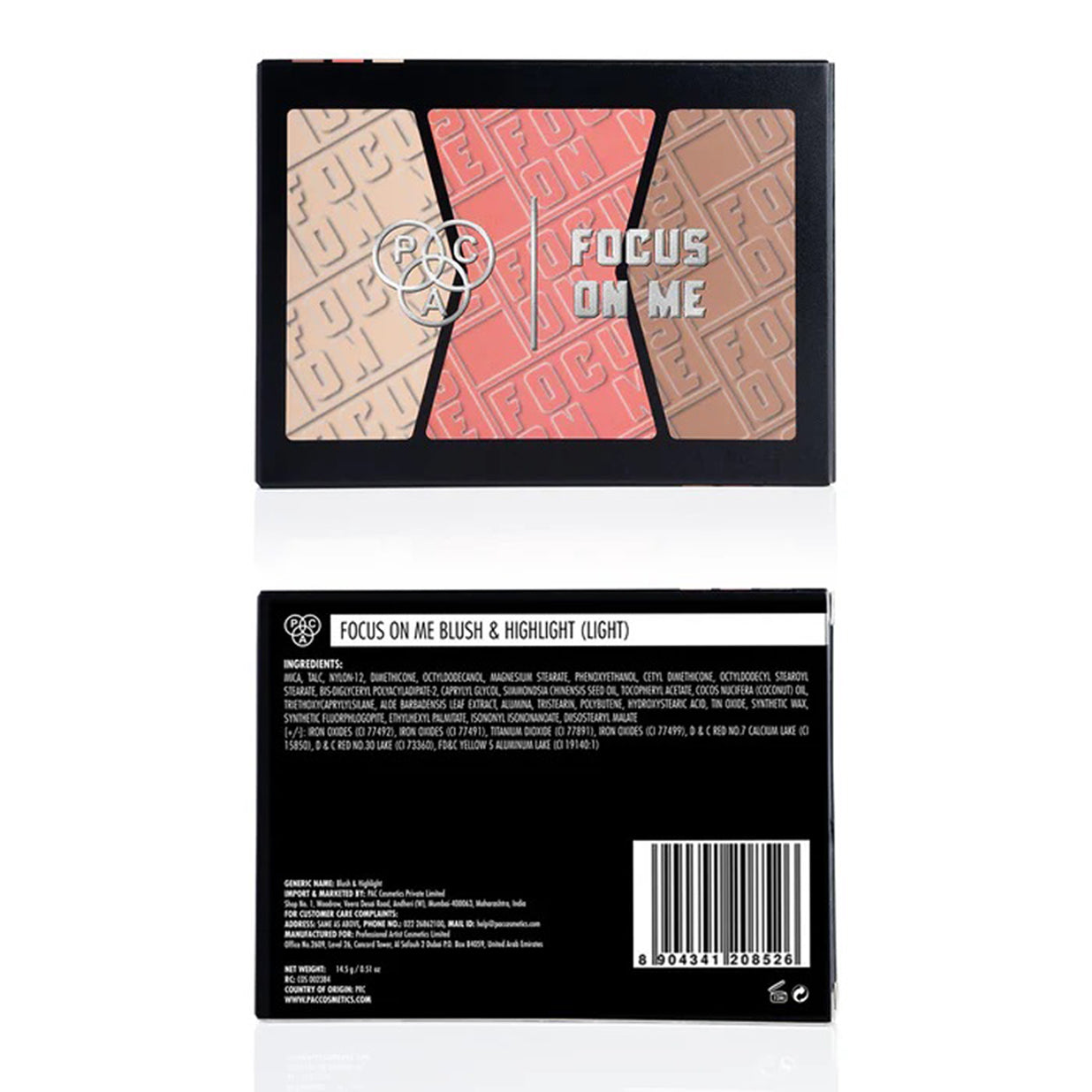 Pac Focus On Me Blush & Highlight X3 (14.5 Gm)