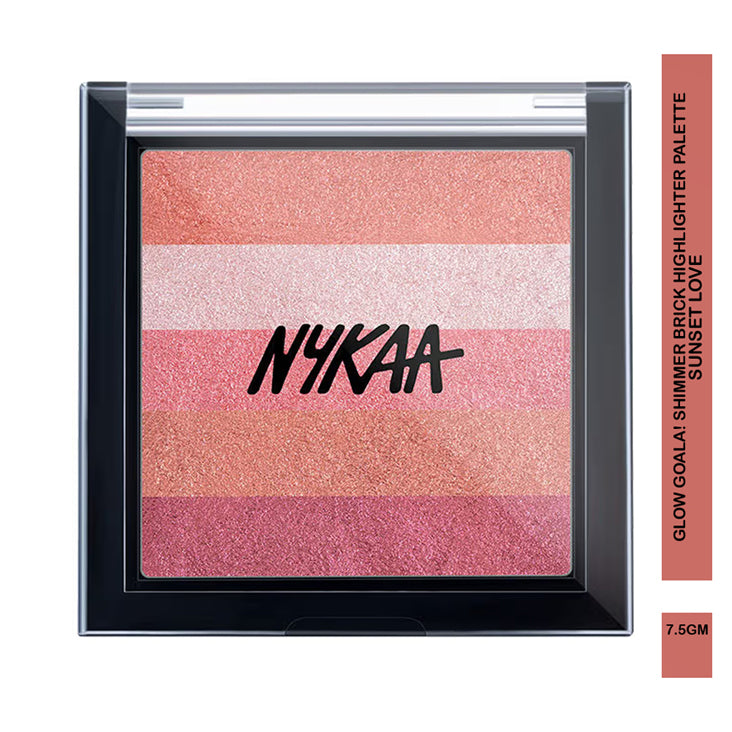 Nykaa Glow Goals Shimmer Brick Highlighter Palette 7.5G