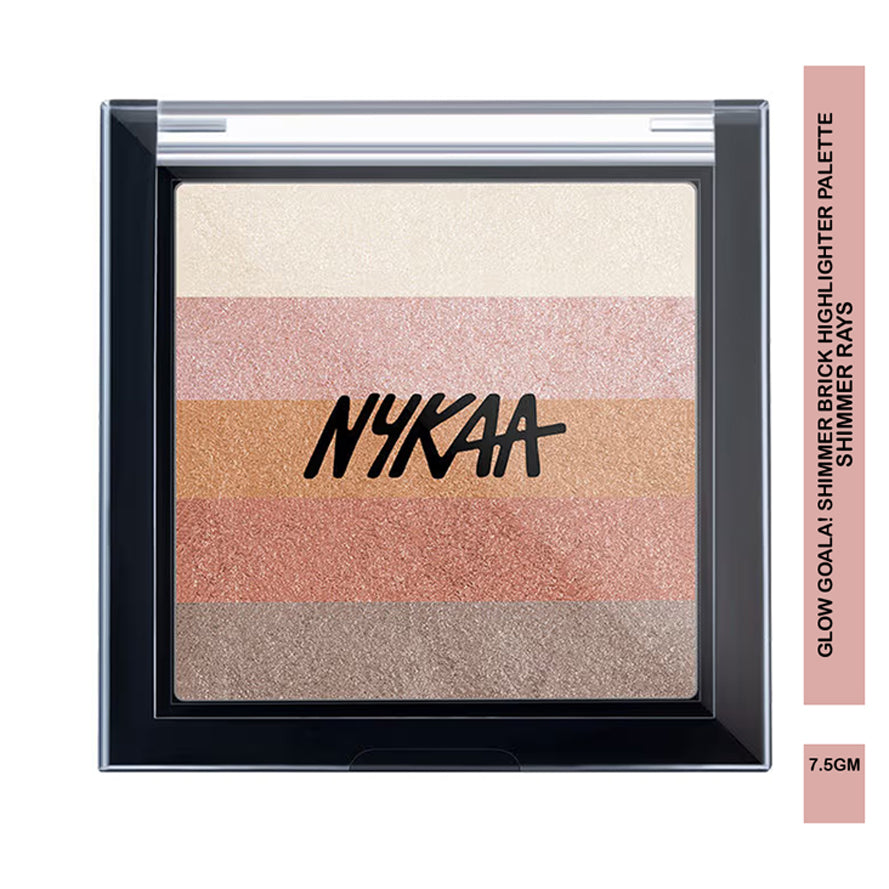 Nykaa Glow Goals Shimmer Brick Highlighter Palette 7.5G