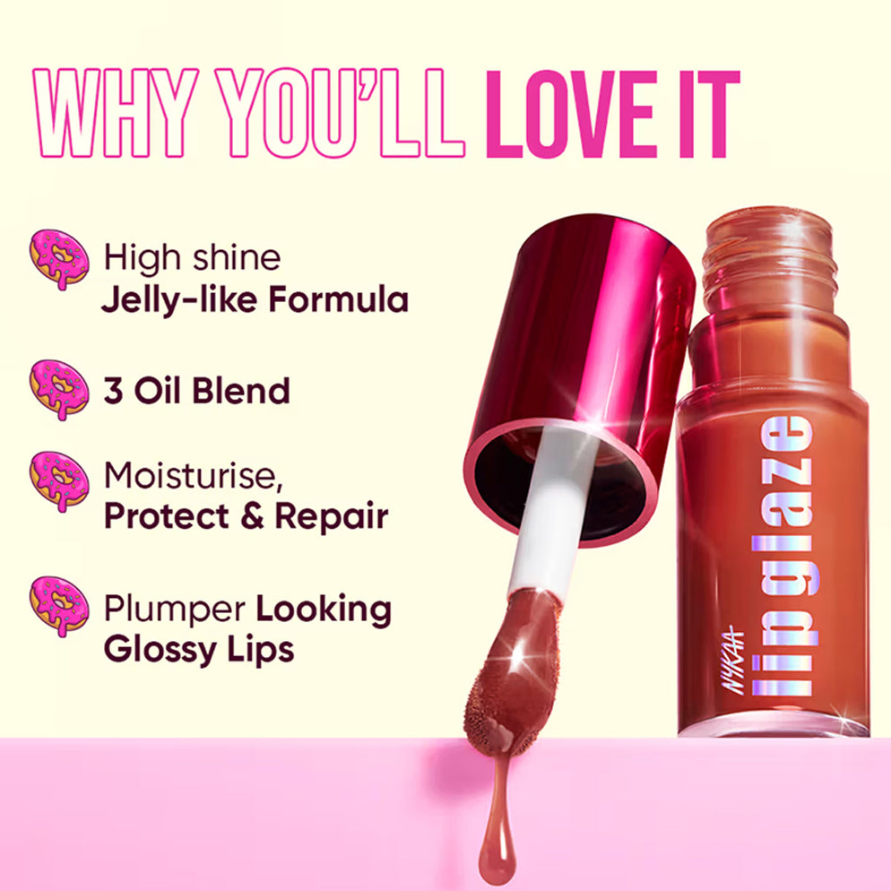 Nykaa Cosmetic Lip Glaze High Pigment Lip Gloss Oil 7Ml
