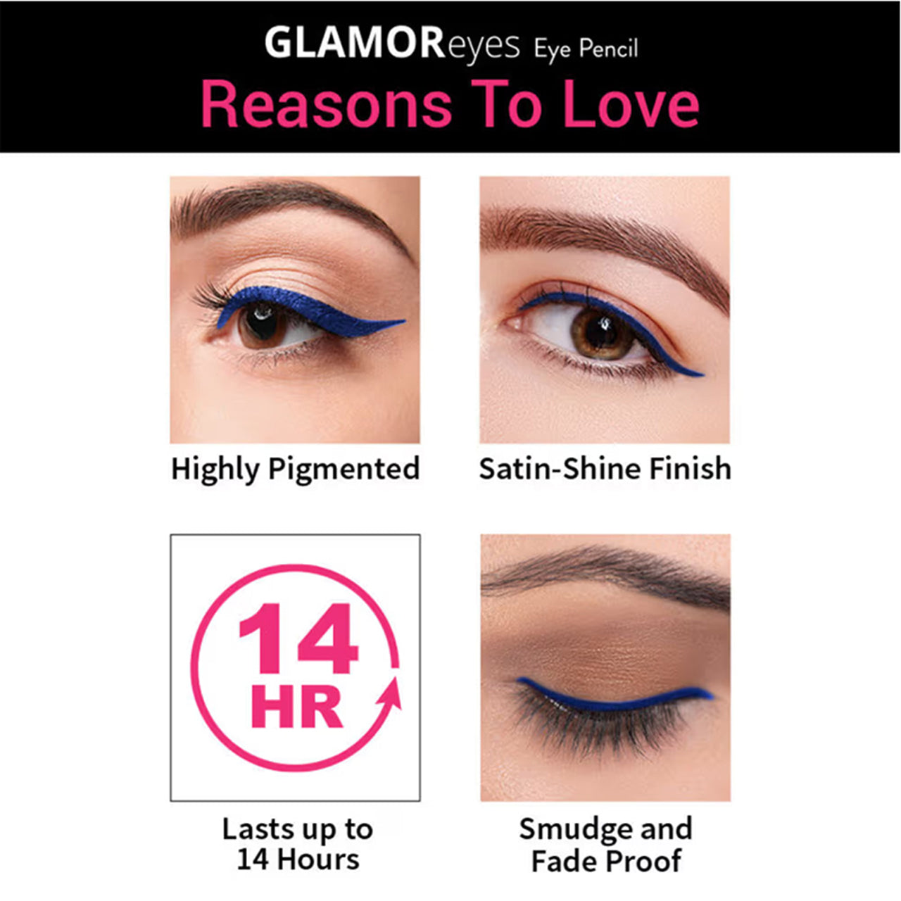 Nykaa Glamoreyes Waterproof & Smudgeproof Shimmer Eye Pencil 1.2G