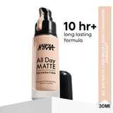 Nykaa All Day Matte Long Wear Liquid Foundation For Normal To Combination Skin 30Ml