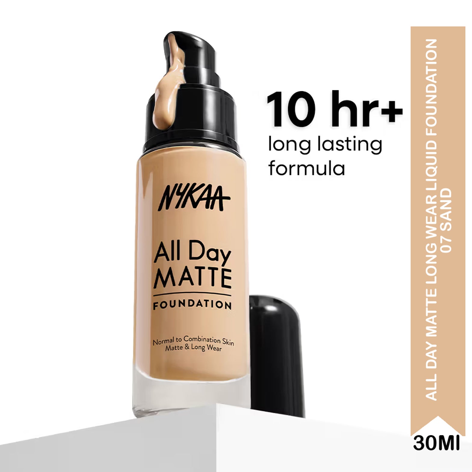 Nykaa All Day Matte Long Wear Liquid Foundation For Normal To Combination Skin 30Ml