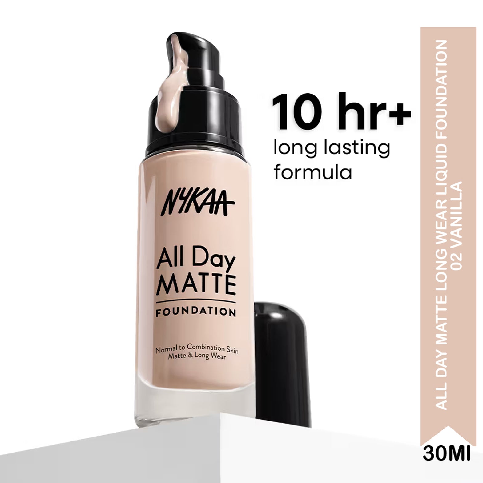 Nykaa All Day Matte Long Wear Liquid Foundation For Normal To Combination Skin 30Ml