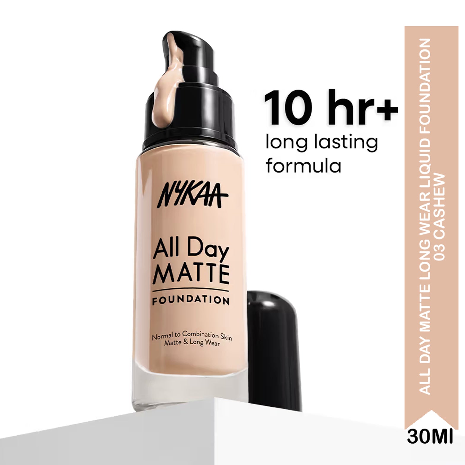 Nykaa All Day Matte Long Wear Liquid Foundation For Normal To Combination Skin 30Ml