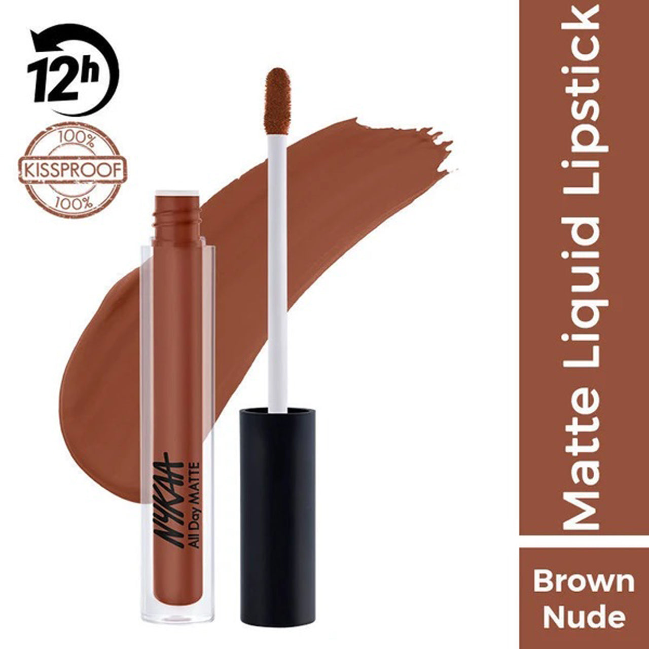 Nykaa All Day Matte Waterproof Transfer Proof 12H Liquid Lipstick 2.1Ml