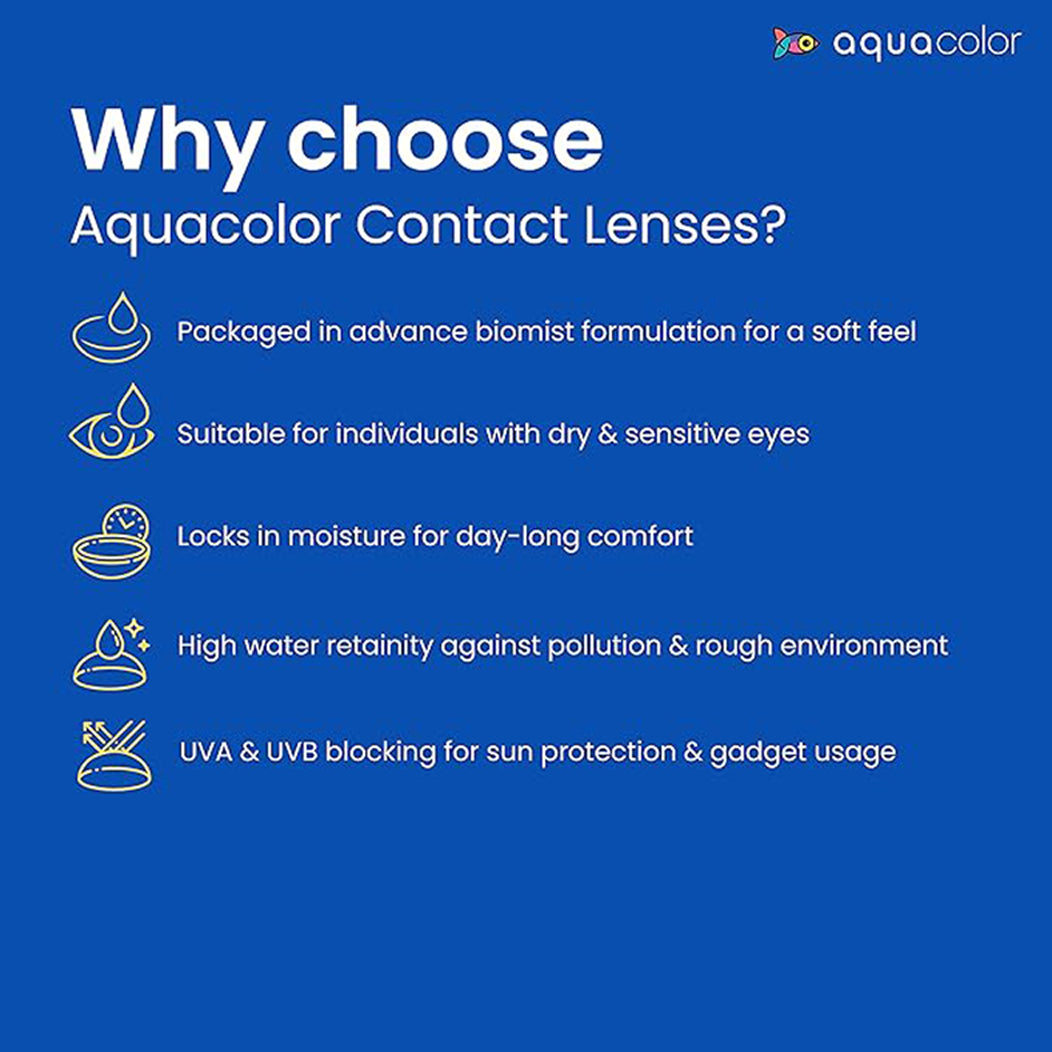 Aqua Color Contact Lenses Dusky Brown