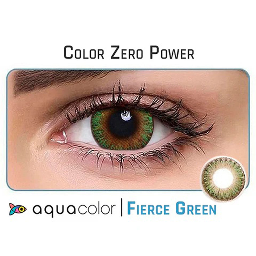 Aqua Color Contact Lenses Fierce Green