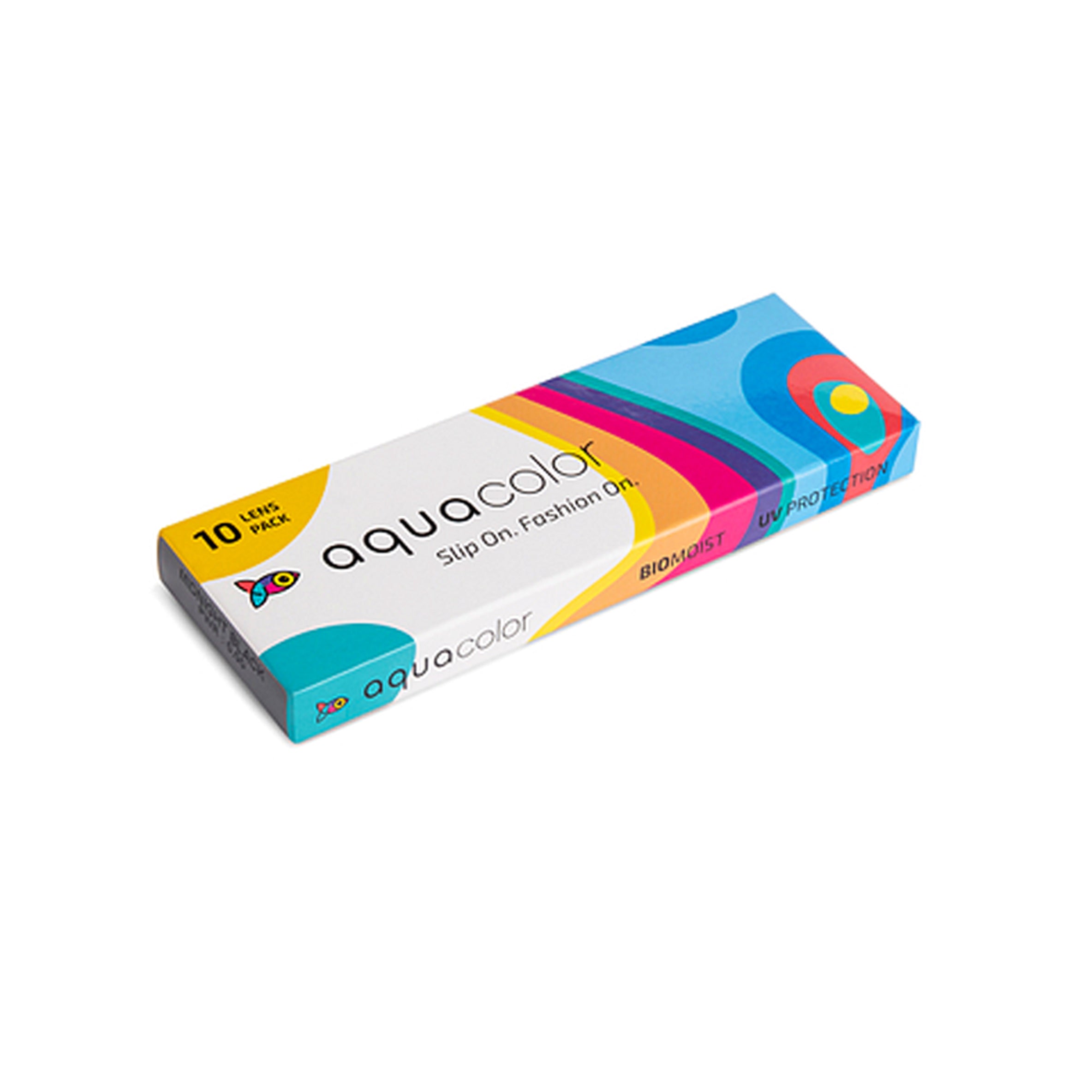 Aqua Color Contact Lenses Midnight Black