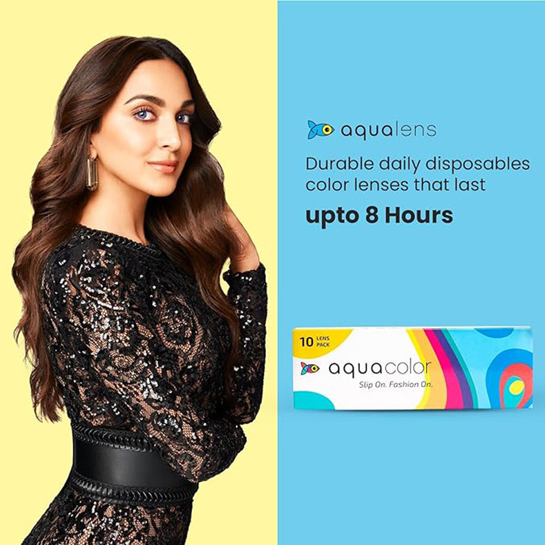 Aqua Color Contact Lenses Mocha Brown