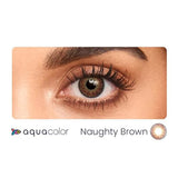 Aqua Color Contact Lenses Naughty Brown