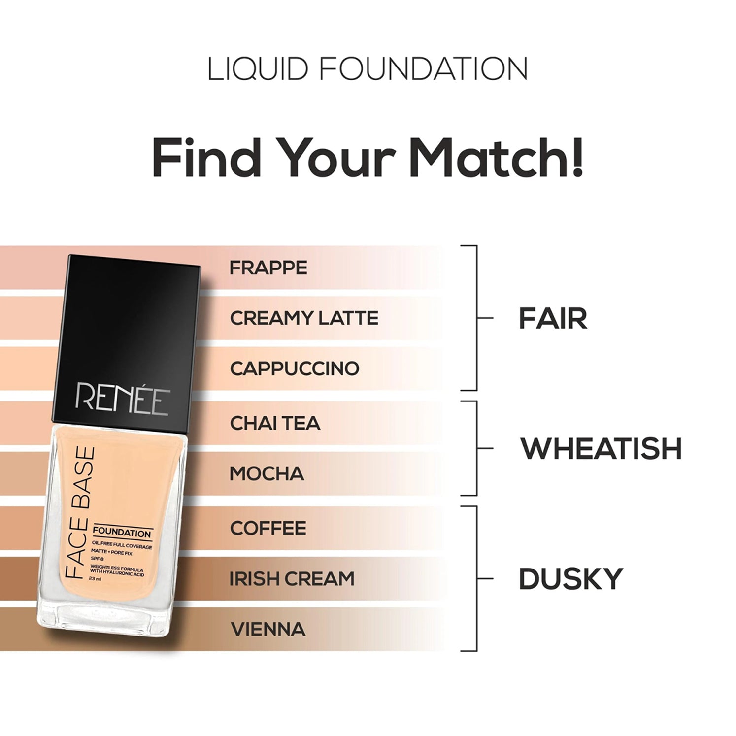 Renee Face Base Liquid Foundation 23Ml