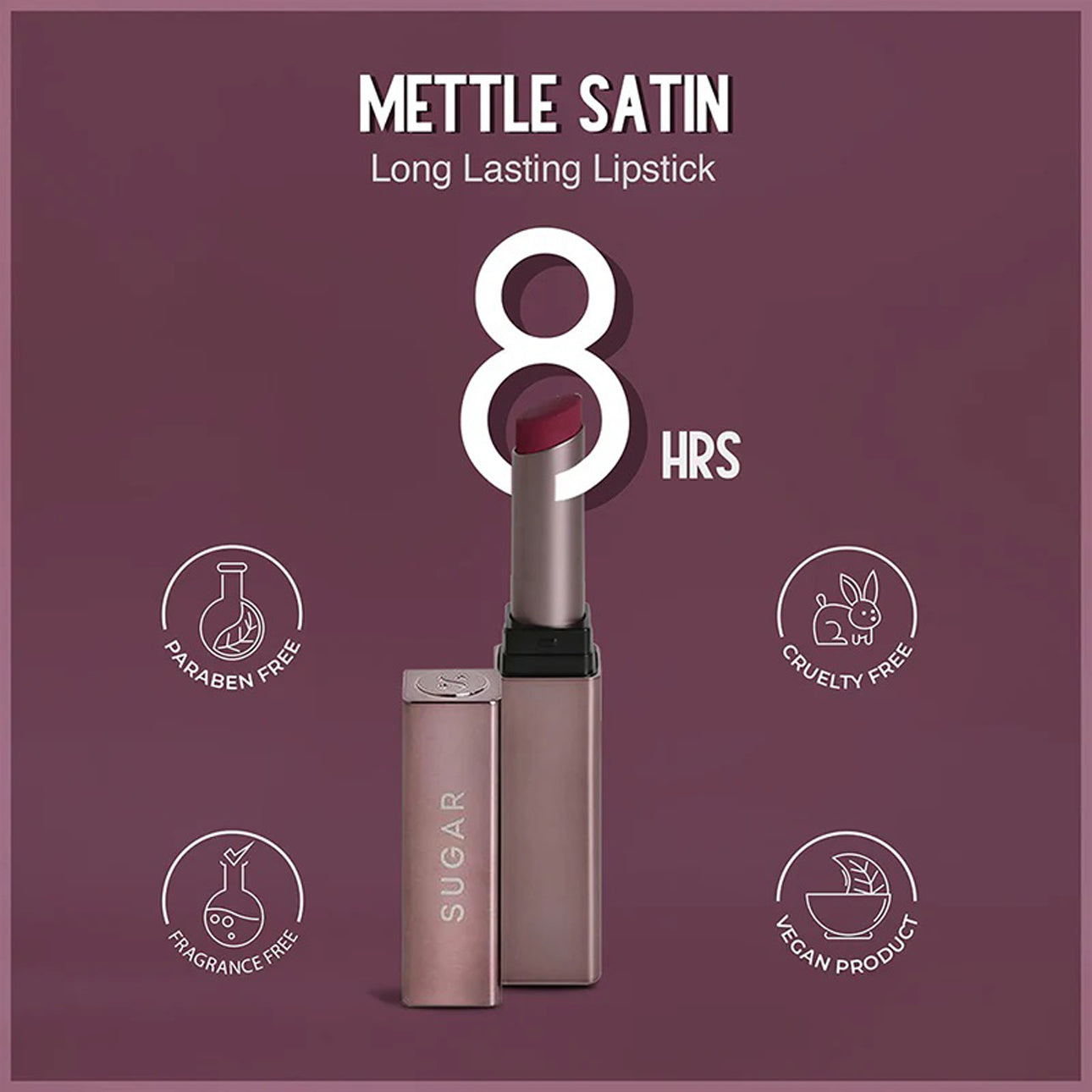 Sugar Mettle Satin Lipstick 2.2G